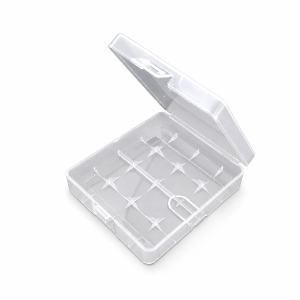Bateriju Turētāja Kārba 4× 18650 Caurspīdīgs Plastmasa Uzglabāšana Aizsardzība