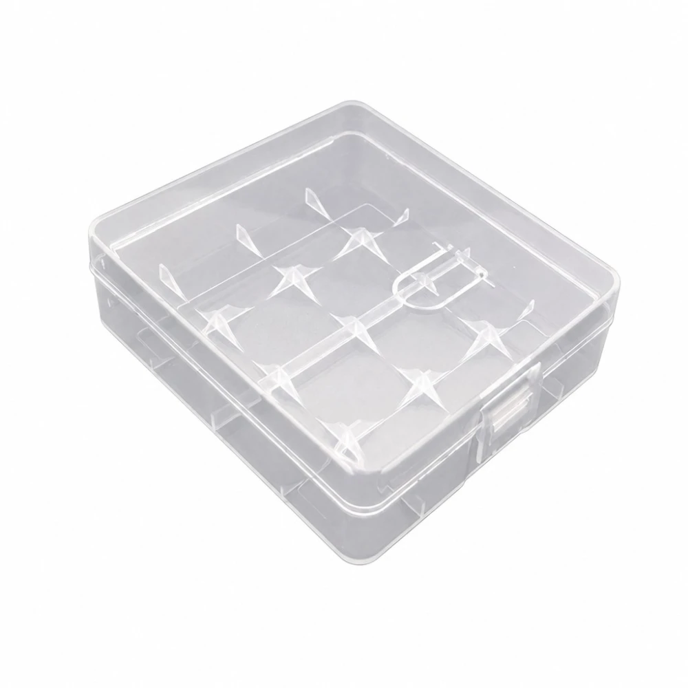 Bateriju Turētāja Kārba 4× 18650 Caurspīdīgs Plastmasa Uzglabāšana Aizsardzība