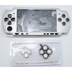 Pilns PSP 2000 Slim korpusa komplekts sudraba krāsā remontam