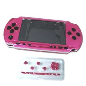 Pilns PSP rozā korpuss ar pogām remontam un personalizēšanai