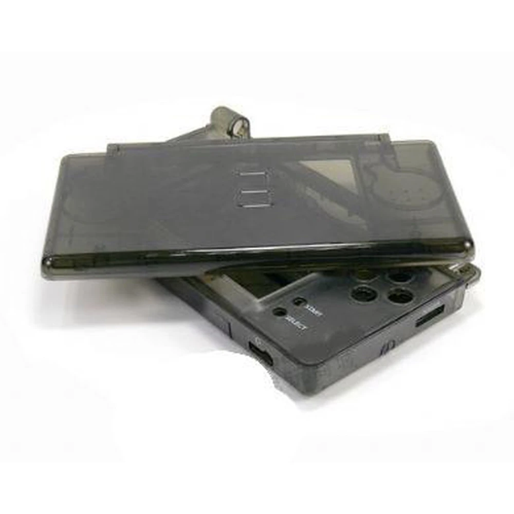 Nintendo DS Lite korpusa nomaiņa melns caurspīdīgs ar pogām un skrūvēm