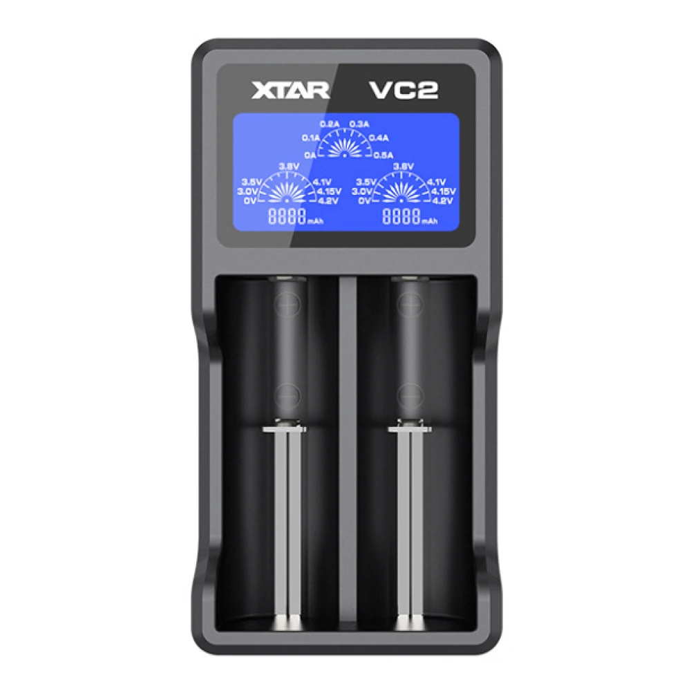 XTAR VC2 universālais Li-Ion akumulatoru lādētājs ar LCD