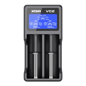 satkit XTAR VC2 universālais Li-Ion akumulatoru lādētājs ar LCD