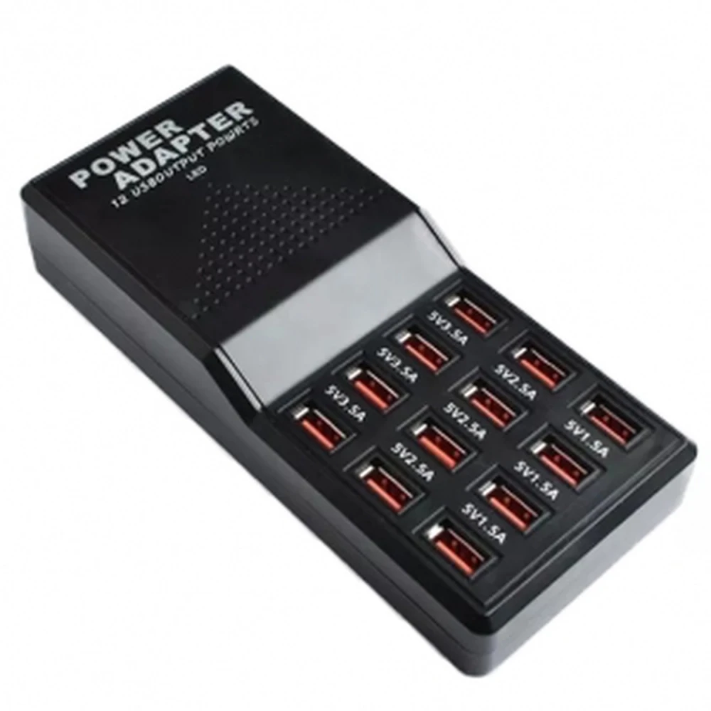 USB lādētājs ar 12 portiem 5V 30A - ātrās uzlādes stacija viedtālruņiem un planšetēm
