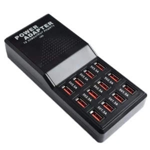 USB lādētājs ar 12 portiem 5V 30A - ātrās uzlādes stacija viedtālruņiem un planšetēm