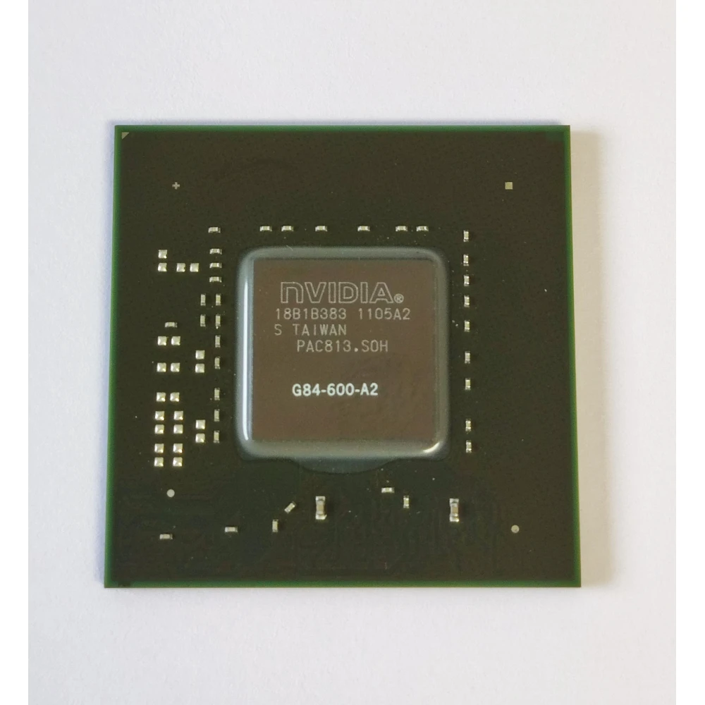 Vista frontal del chipset gráfico G84-600-A2 sin plomo de AMD
