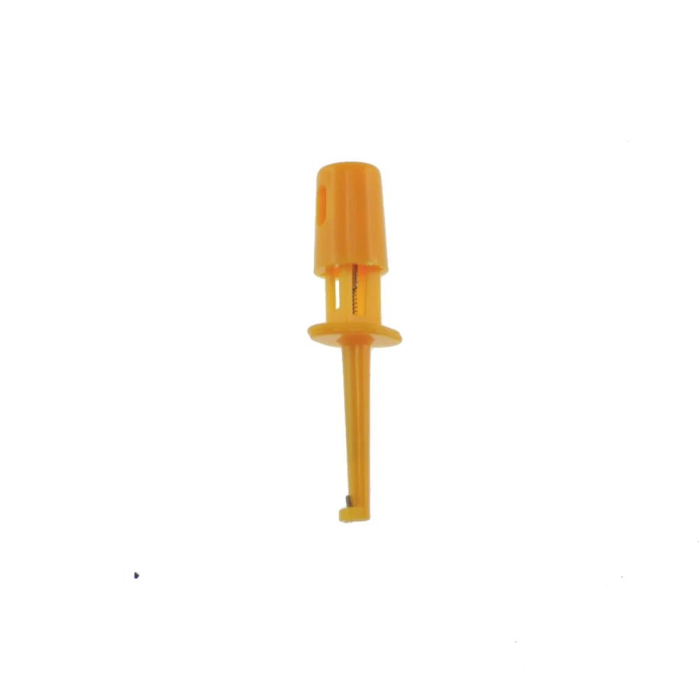 Oranžs testera klips ar vienkāršiem āķiem 4cm
