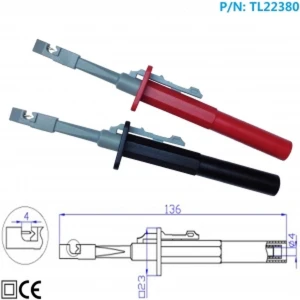 Izolēti krokodilknaibles catIII ar banana savienojumu TL22380 Amass