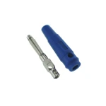 BP4526 4mm zilais banāna savienotājs mērkabeļiem un multimetriem