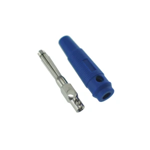 BP4526 4mm zilais banāna savienotājs mērkabeļiem un multimetriem