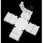 LED klipša X formas savienotāji 10mm 2Pin 5050 RGB LED lentēm