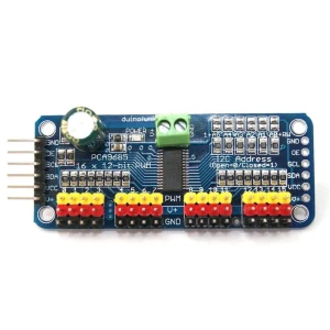 PCA9685 16 kanālu 12 bitu PWM I2C servomotoru kontrolieris Arduino