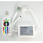 RGB LED lentes kontrolieris 220V ar dimmeri un IR pulti 24 pogām