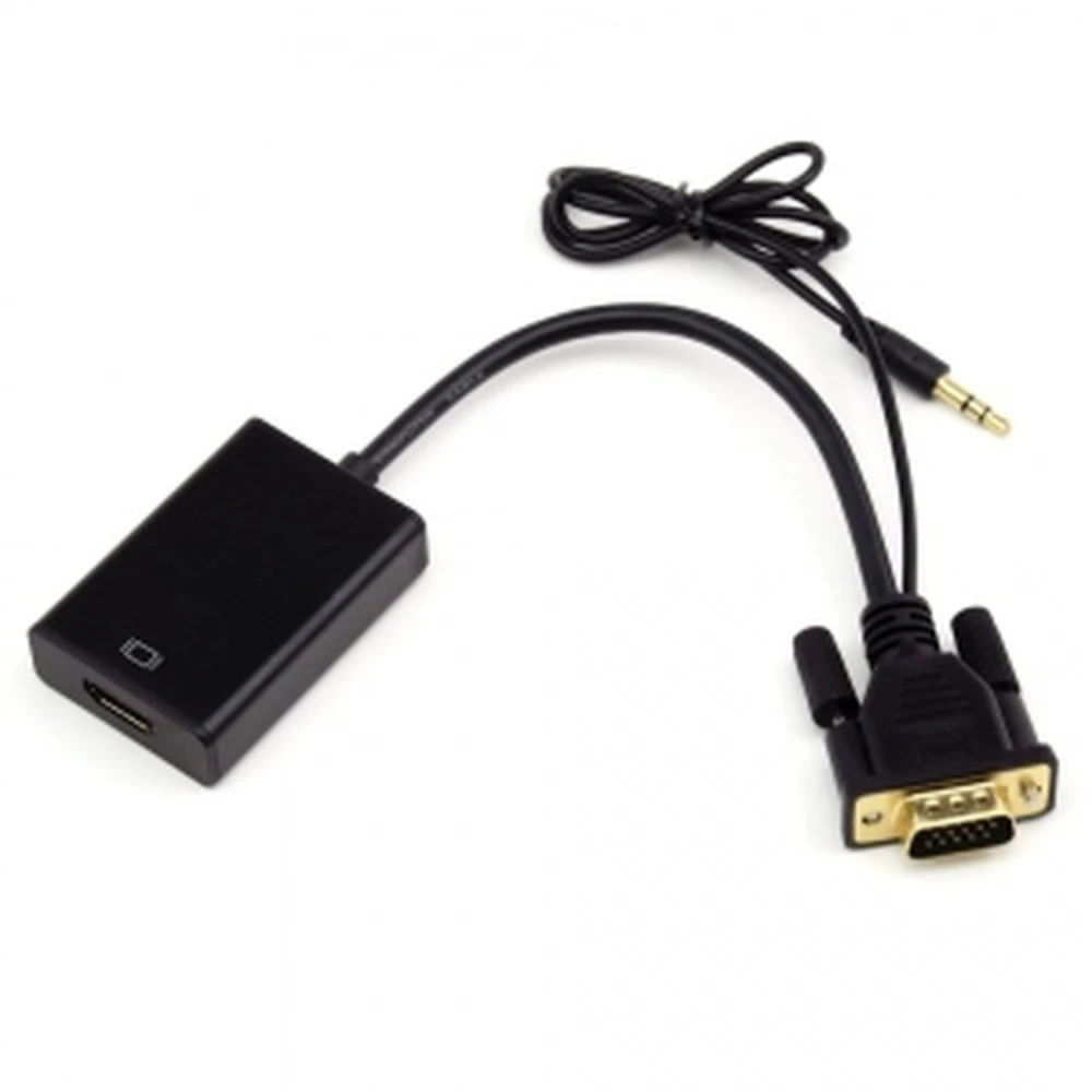VGA uz HDMI pārveidotājs ar audio video un skaņai