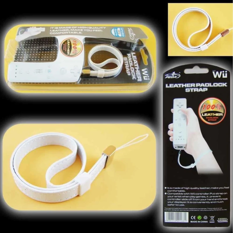Balta ādas siksna Wii Remote - oficiāls satkit aksesuārs