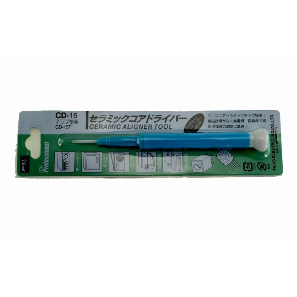 Keramikas regulēšanas skrūvgriezis potenciometriem GOOT CD-15 1,3mmx0,4mm