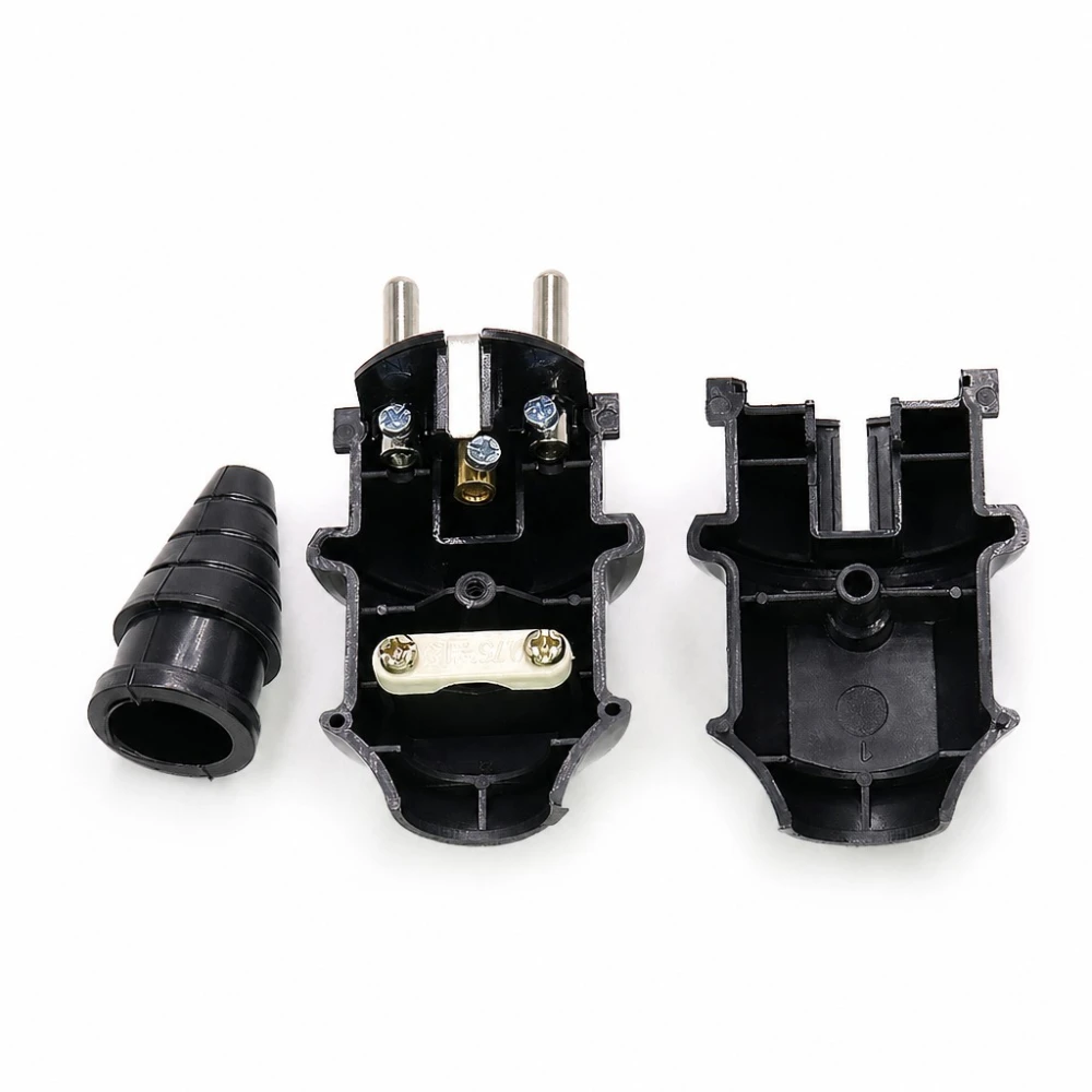 Demontējama SCHUKO Kontaktdakša 16A 250V F Tips Vācu Eiropas Industriālā Remontam