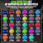 JDiag M100 Pro motociklu diagnostikas skeneris OBD remontam