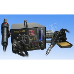 Aoyue 968 lodēšanas stacija ar digitālu vadību un dūmu nosūci