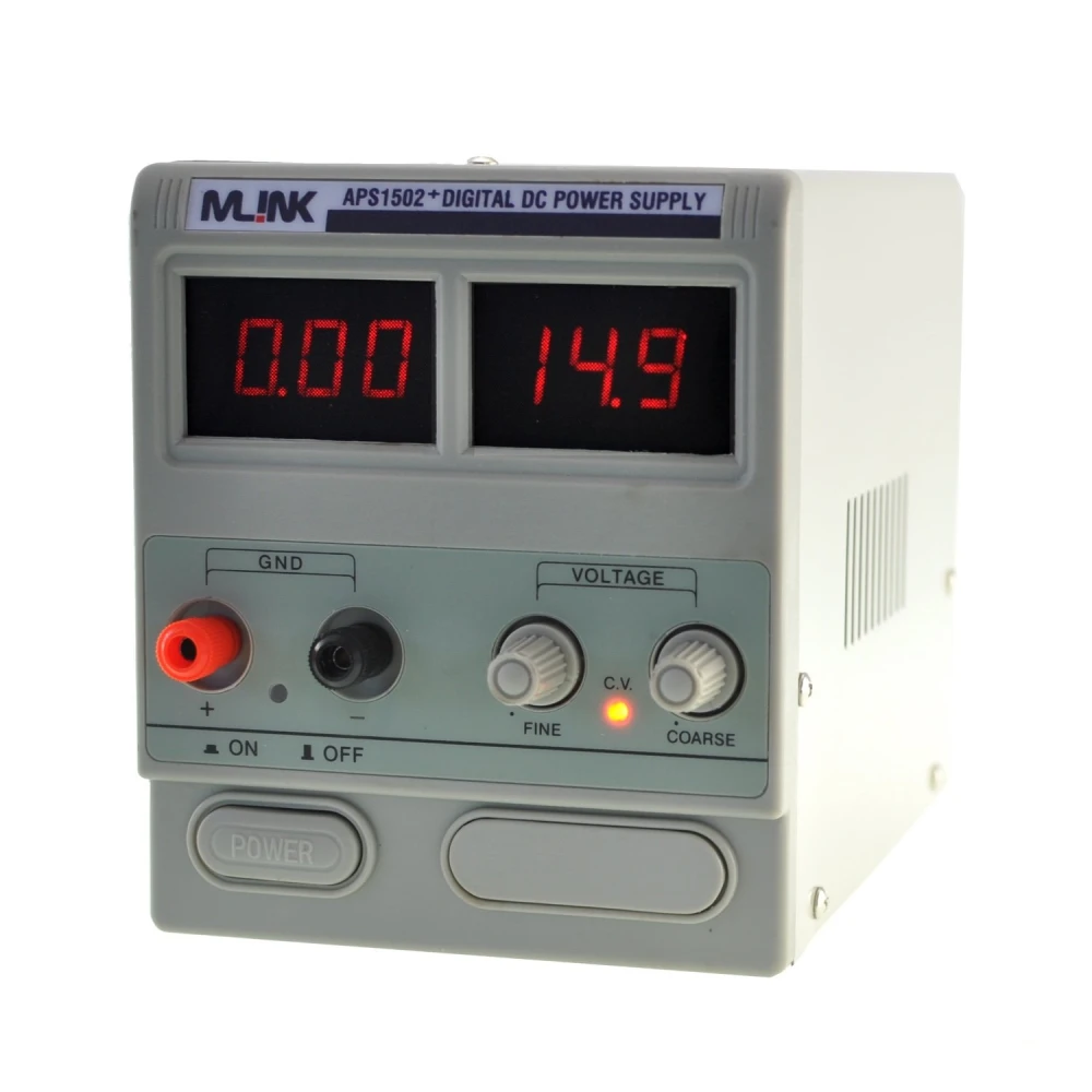 Regulējams barošanas bloks 15V 2A ar digitālo displeju Mlink APS1502+