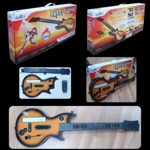 Bezvadu Wii Crazy Guitar ģitāra mūzikas spēlēm