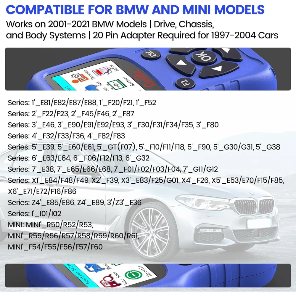 BMW un Mini OBD2 diagnostikas rīks Creator C420 ar papildu funkcijām