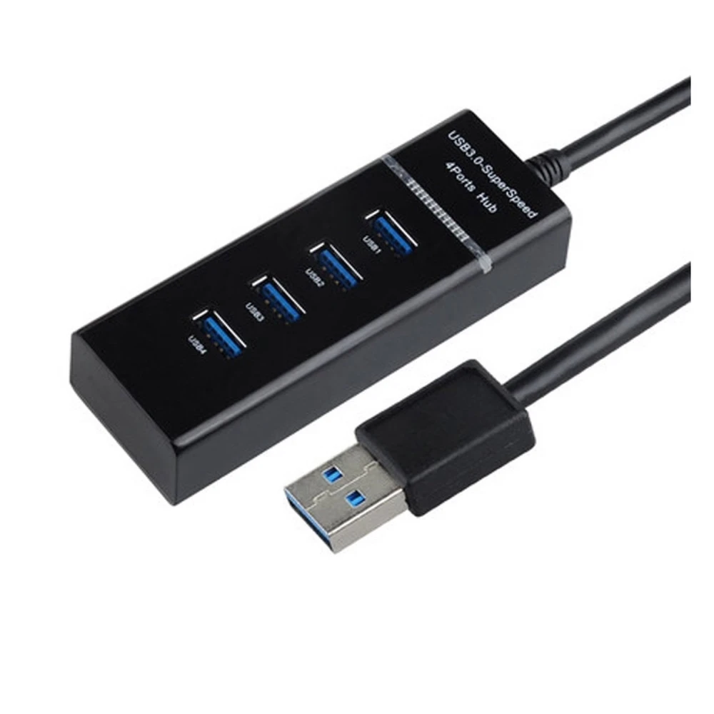 USB 3.0 centrmezgls ar 4 portiem, slēdzi un ātrdarbību PC un Mac