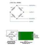 Vista frontal del módulo HX711 sensor de pesaje para Arduino