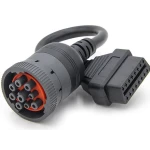 J1939 adaptera kabelis 9Pin uz OBD2 16Pin profesionālai diagnostikai