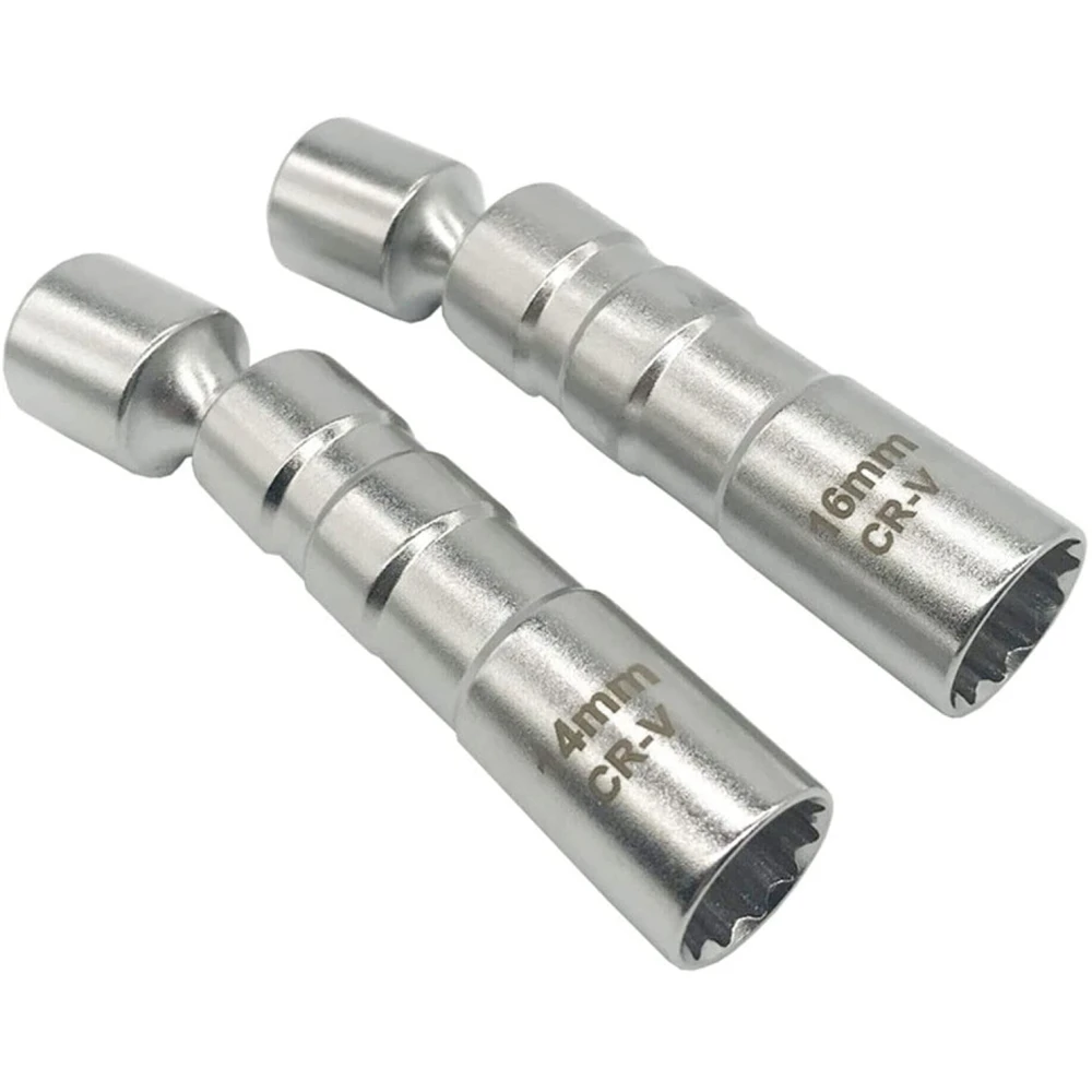 2 magnētisku, elastīgu sveces uzgriežņu atslēgu komplekts 14 mm un 16 mm TSX TOOL