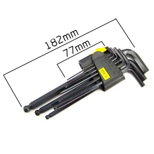 Garās lodveida seškanšu atslēgas 9 gab. 1,5-10mm auto un moto