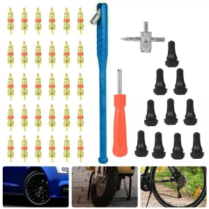 satkit TSX TOOL riepu remonta un ventiļu izņemšanas komplekts, 43 gab.