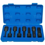 Torx trieciena uzgaļu komplekts 1/2 T30-T80 - 8 gab. TSX TOOL