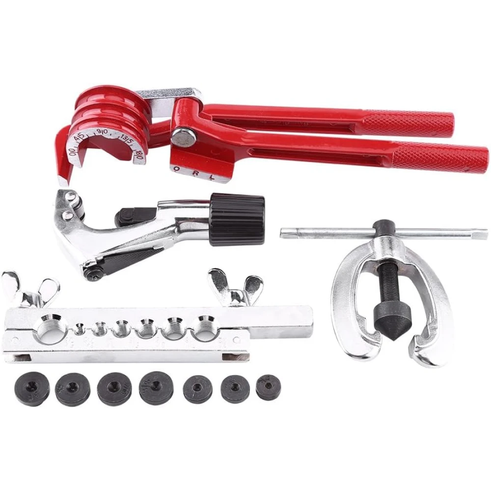 Kit completo de abocardado y doblado para tubos de automoción en estuche rojo