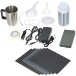 Kit restauracion faros coche con accesorios lijas y taza vaporizadora