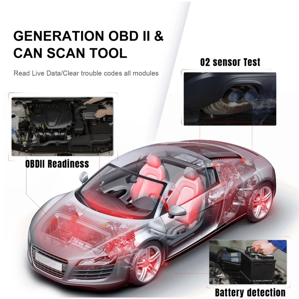 KONNWEI KW818 OBD2 skeneris: OBDII kodu lasītājs auto no 1996