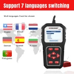 KONNWEI KW818 OBD2 skeneris: OBDII kodu lasītājs auto no 1996