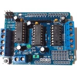 L293d Arduino Shield draiveris DC un stepper motoru vadībai un paplašināšanai