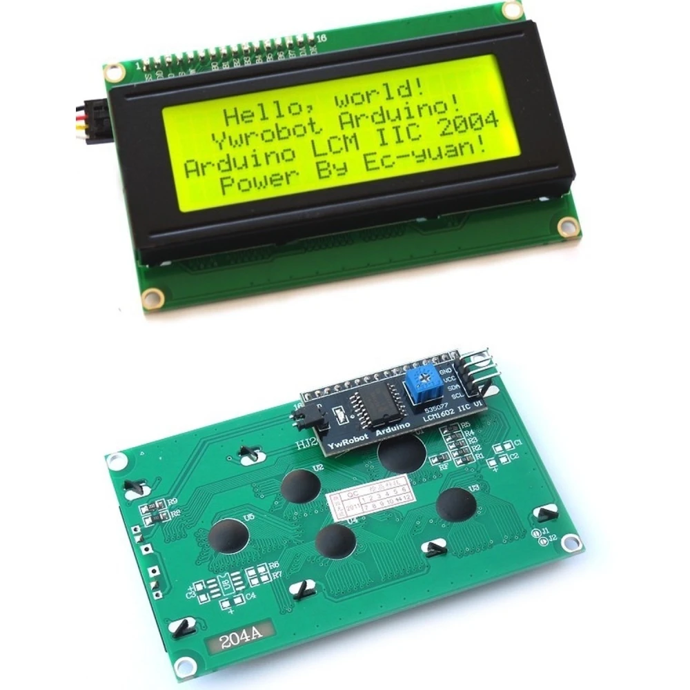 Zaļš LCD 20x4 rakstzīmju displejs ar Serial IIC/I2C Arduino