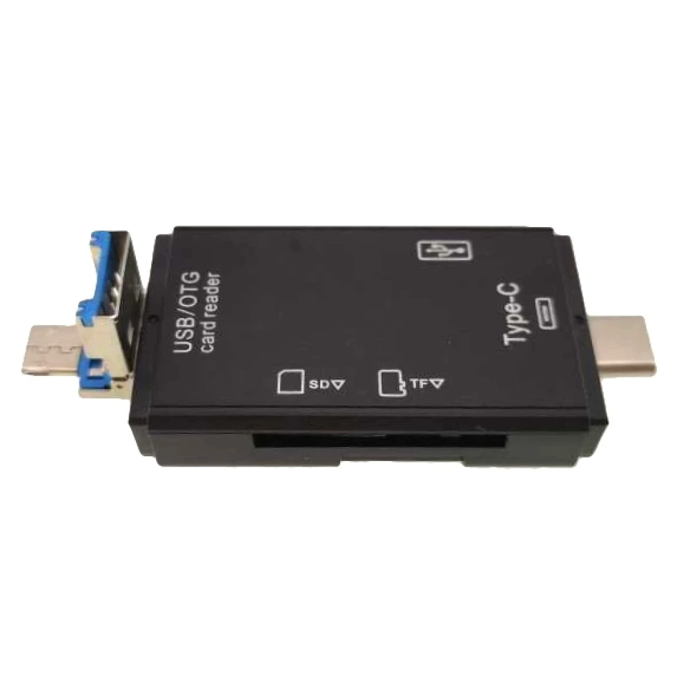 Lector de tarjetas de memoria con unidad USB conectada