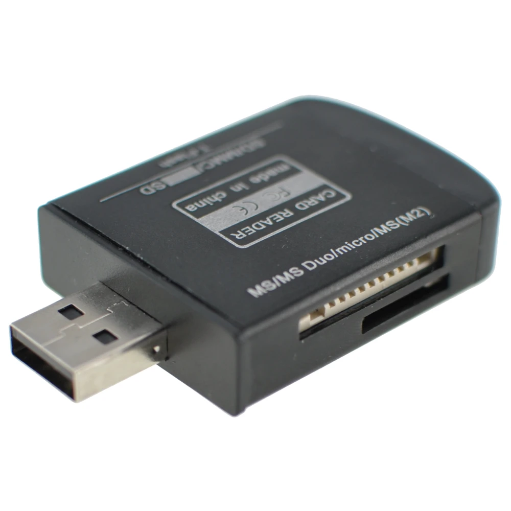 USB 2.0 universāls atmiņas karšu lasītājs Micro SD, MMC, SDHC, TF un M2