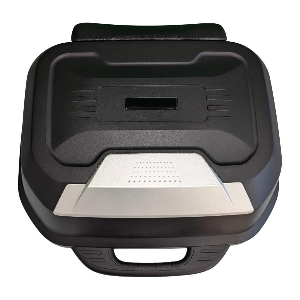 Motocikla ķiverei paredzēts koferis 47L - universāls ar slēdzeni un atzveltni