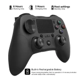 PS4 saderīgs bezvadu melns DoubleShock 4 kontrolieris