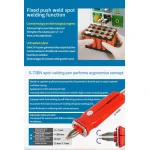 Sunkko 709AD+ punktmetināšanas iekārta 220V ar lodāmuru 18650 akumulatoriem