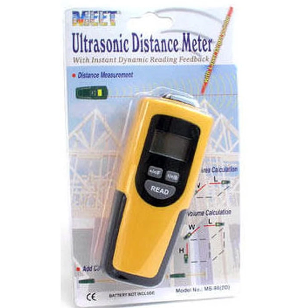 satkit ultraskaņas attāluma mērītājs ar lāzera rādītāju