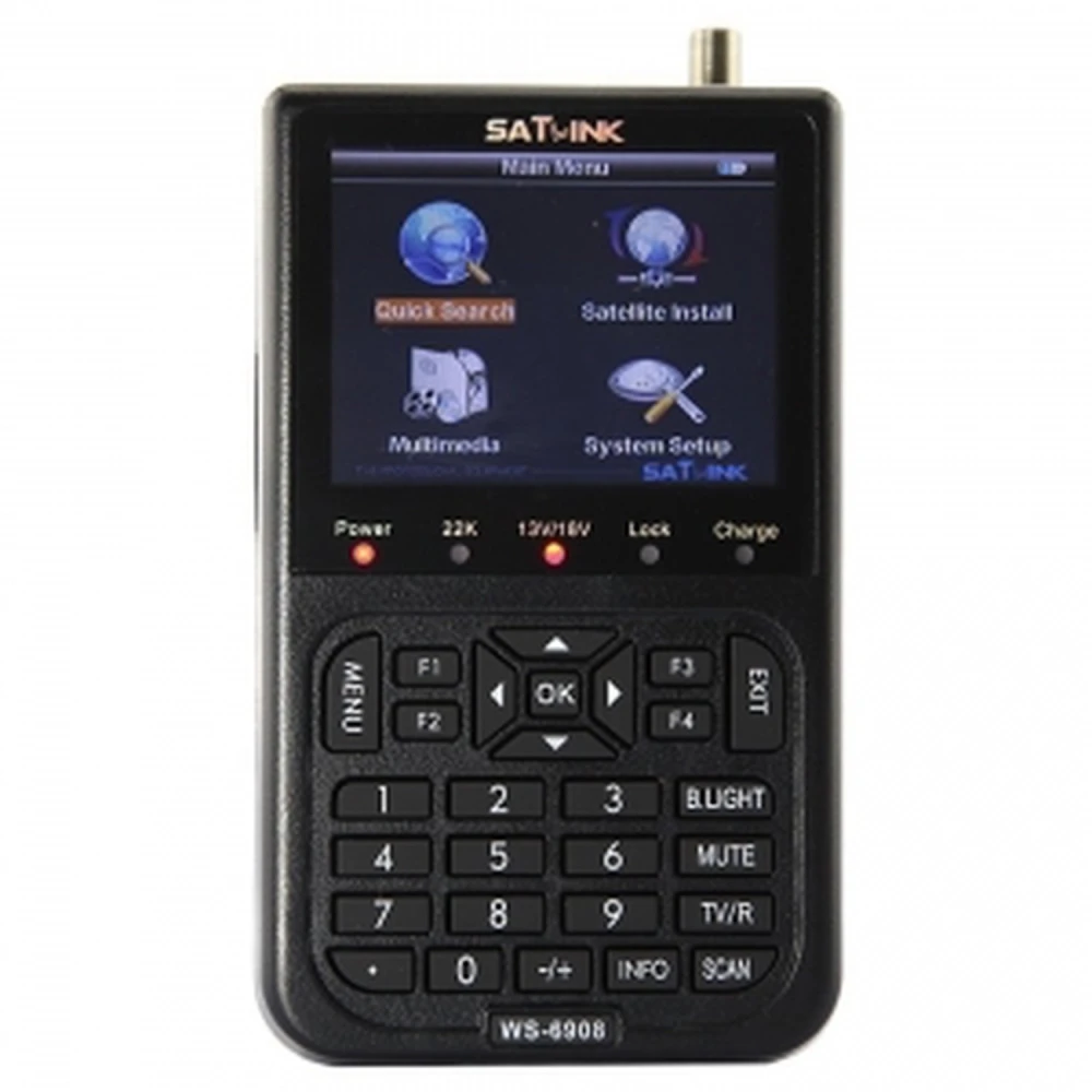 Satlink WS-6908 satelīta mērītājs precīzai parabolisko antenu regulēšanai
