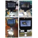 Microscopio digital con soporte metálico y base con ventosas para estabilidad