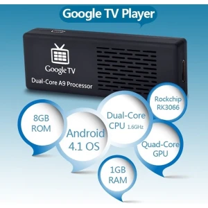 Mini PC MK808 Android Dual-Core 4.1.1 ar 1GB RAM un 8GB ROM Wi-Fi HDMI