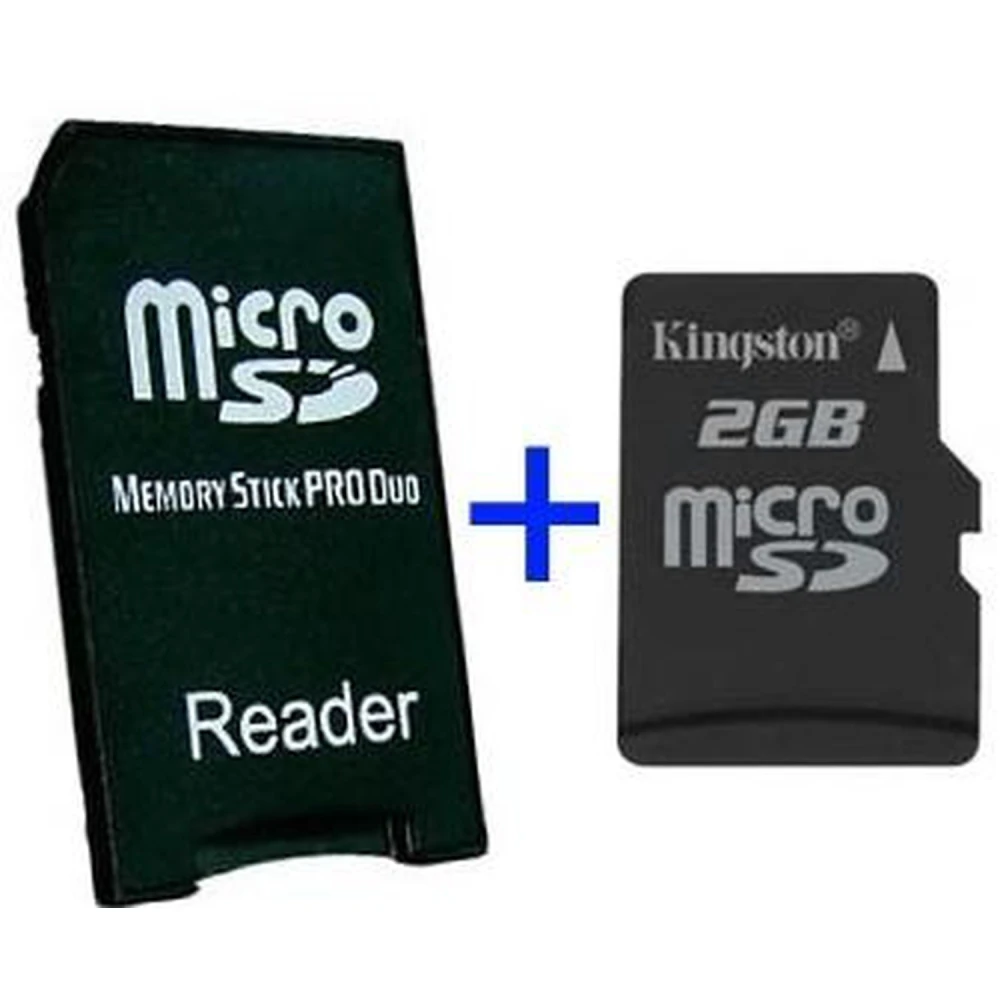 MS Pro Duo adapteris + MicroSD 2GB, saderīgs ar Sony PSP