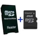 MS Pro Duo adapteris + MicroSD 2GB, saderīgs ar Sony PSP